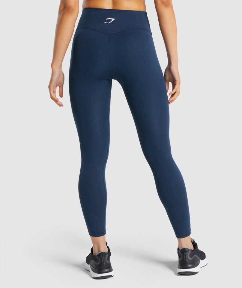 Women's Gymshark Training Leggings Navy | CA 135AD6